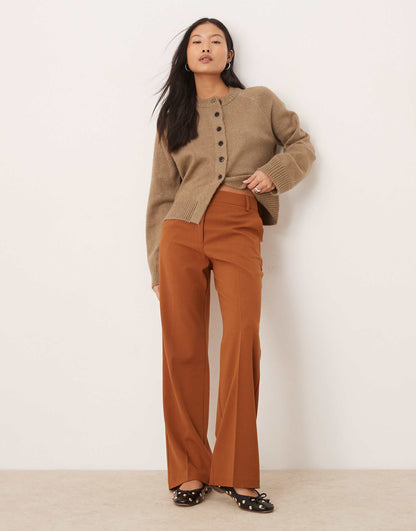 Petite Tailored Slim Straight Trousers