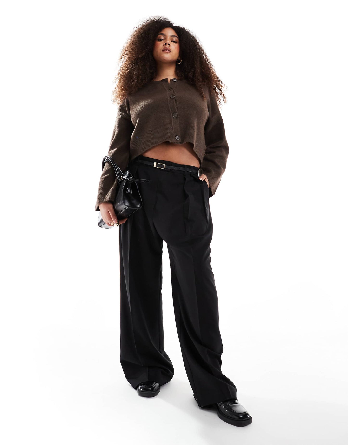 Curve Tailored Relaxed Trousers With Contrast Piping