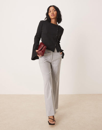 Petite Tailored Slim Straight Trousers