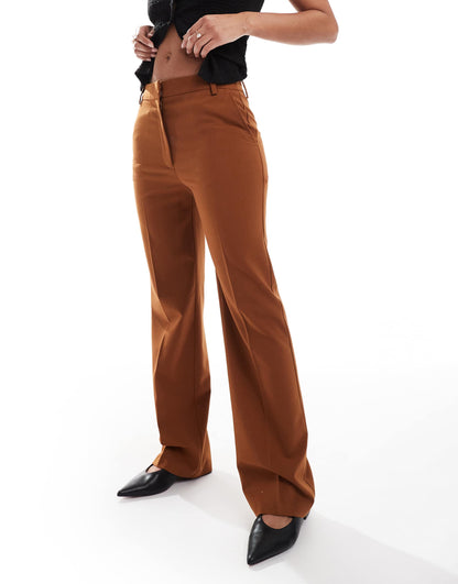 Tailored Slim Straight Trousers