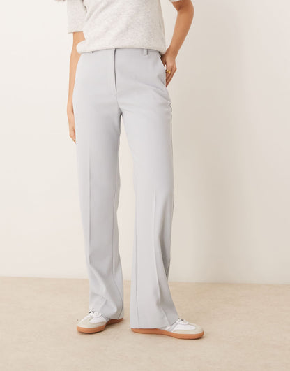 Tailored High Waist Straight Leg Trousers