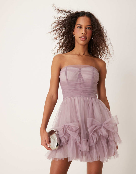 Corset Overlay Mini Dress
