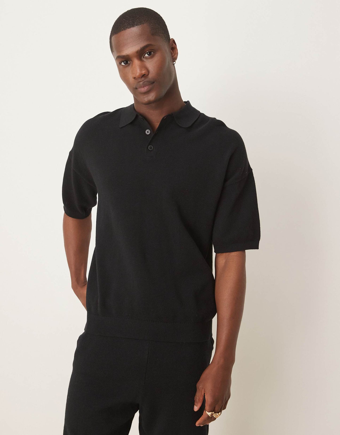 Relaxed Lightweight Knitted Cotton Pique Polo