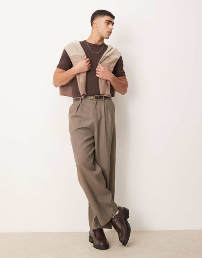 Muscle Fit Lightweight Knitted Rib T-Shirt