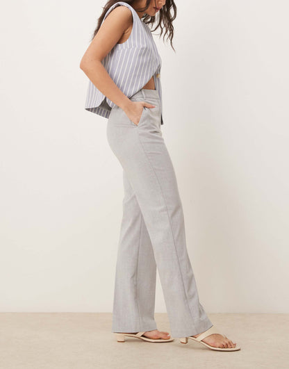 Tailored Slim Straight Trousers