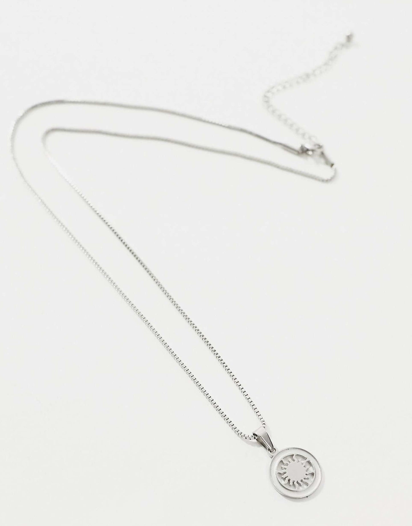 Waterproof Stainless Steel Necklace With Round Pendant