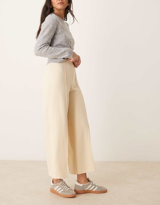 Tailored Clean Ankle Grazer Wide Leg