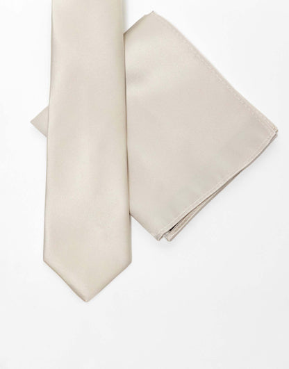 Satin Tie And Pocket Square Set