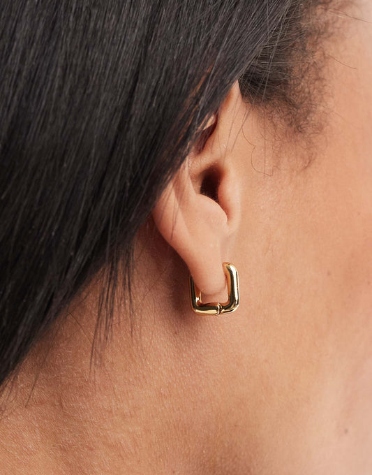 14K Gold Plated With Huggie Hoop Earrings