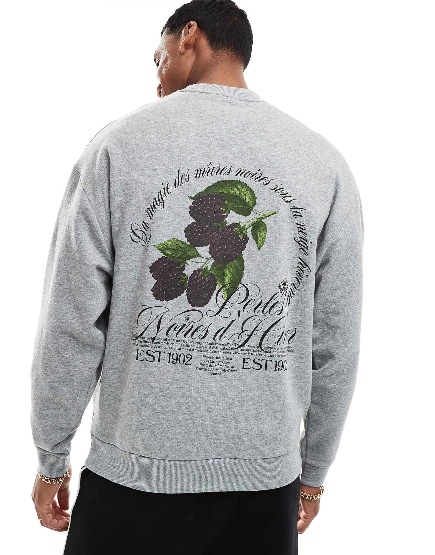 Oversized Sweatshirt With Fruit Print