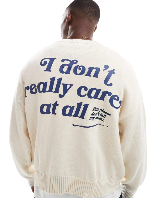 Ribbed Printed Jumper