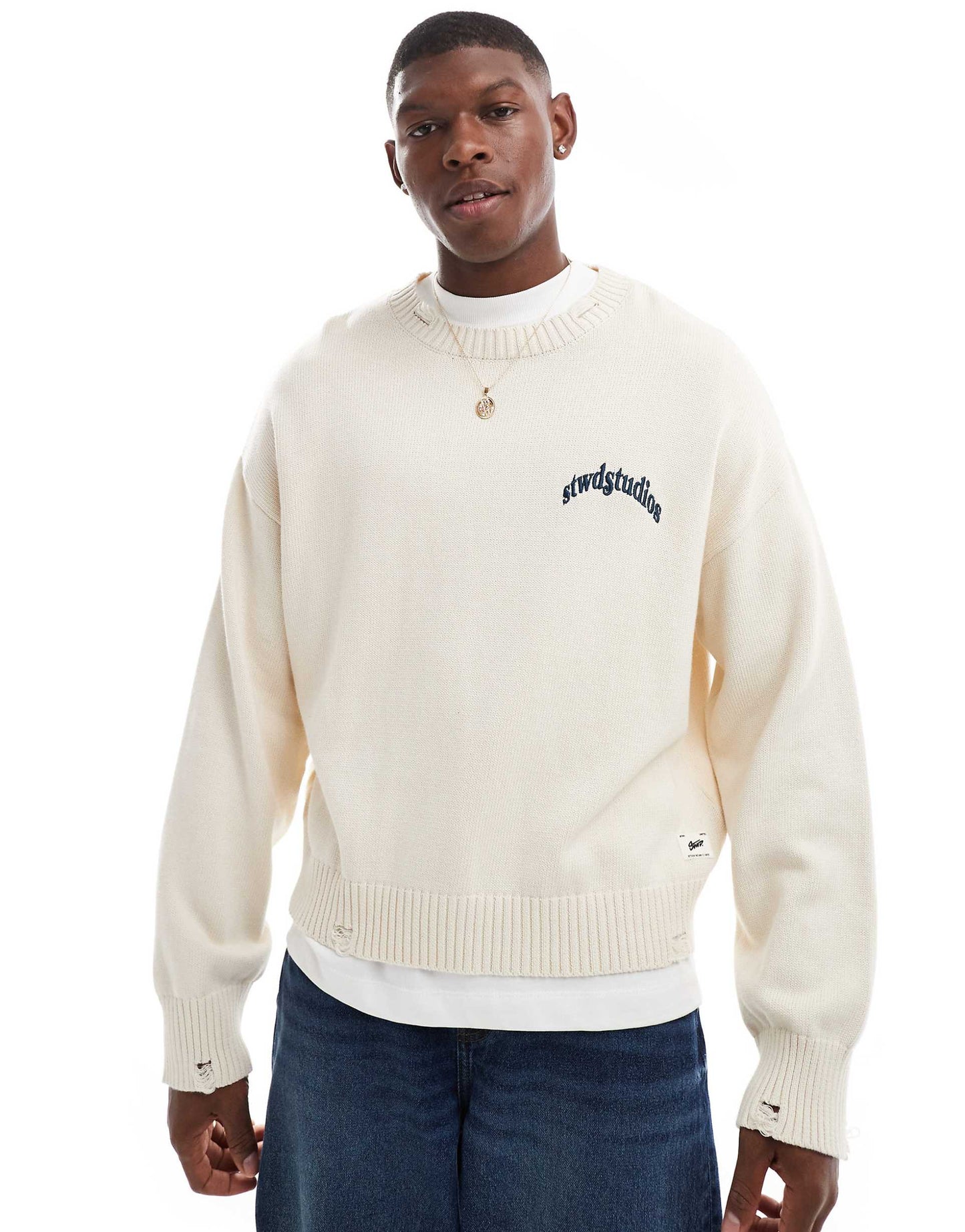 Ribbed Printed Jumper