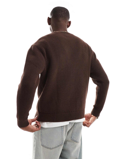 Ribbed Acid Washed Jumper