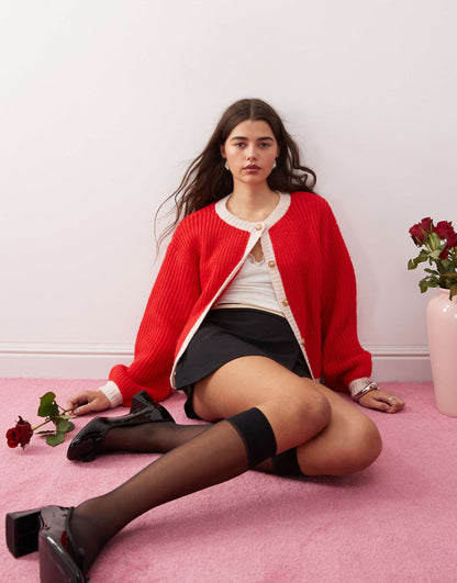 Luciana Chunky Contrast Cardigan
