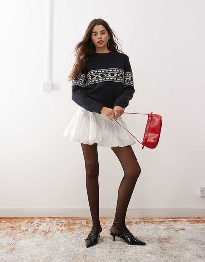 Namirta Bow Fairisle Jumper