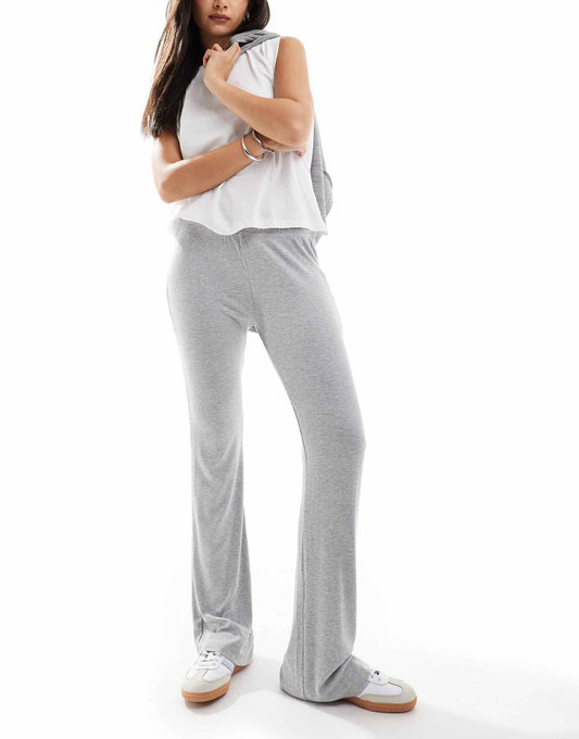 Ribbed Wide Leg Trousers