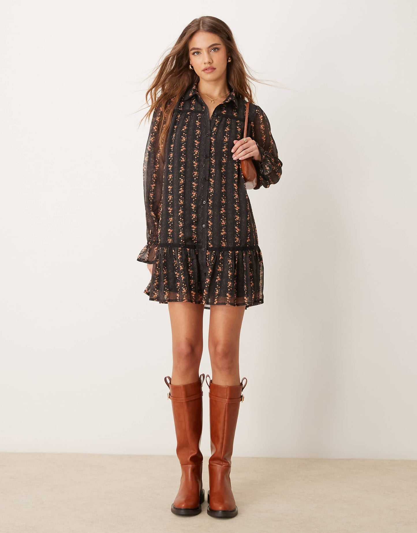 Shirt Dress With Trim Detail