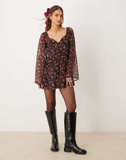Long Sleeve Playsuit