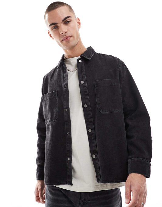 Denim Acid Washed Overshirt