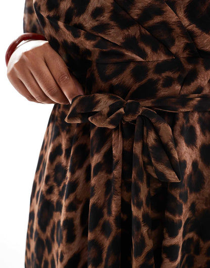 Curve Ruffle Wrap Maxi Dress