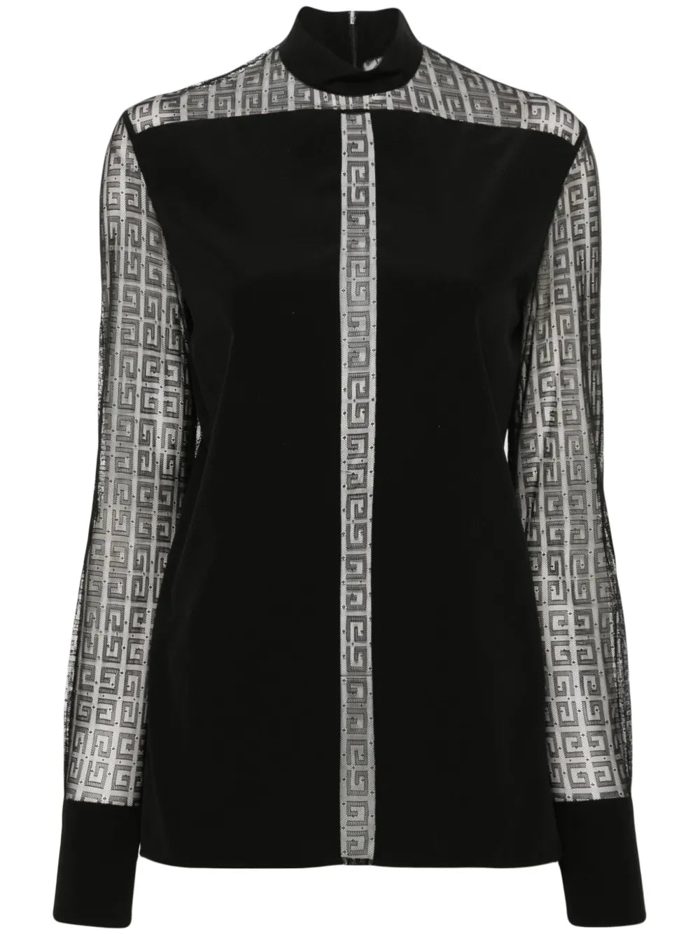 4G-Pattern Silk Blouse