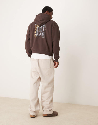 Oversized Boxy Hoodie With Back Print