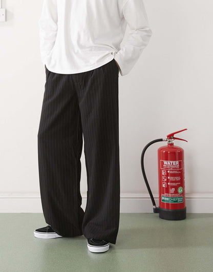 Seam Detail Pinstripe Trousers