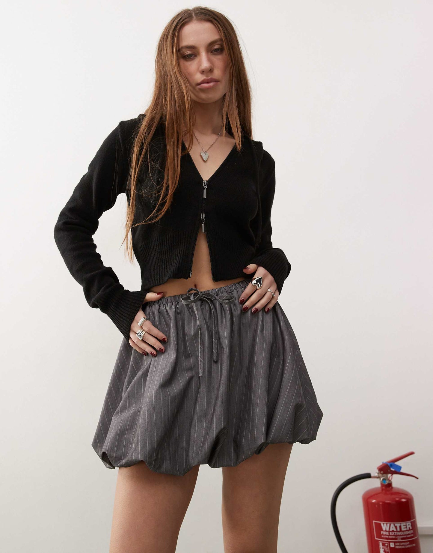 Tailored Bubble Mini Skirt