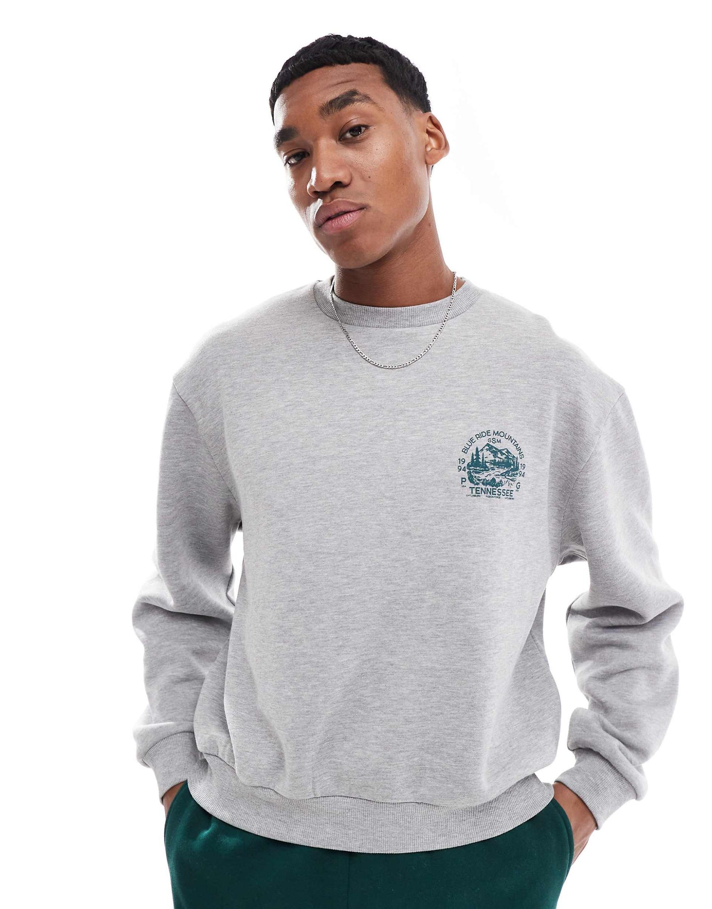 Overiszed Boxy Sweatshirt With Tennesee Print