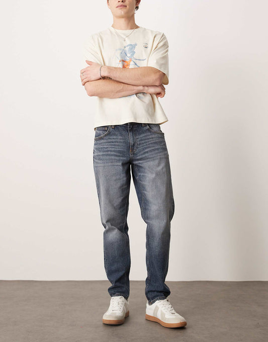 Stretch Tapered Jeans