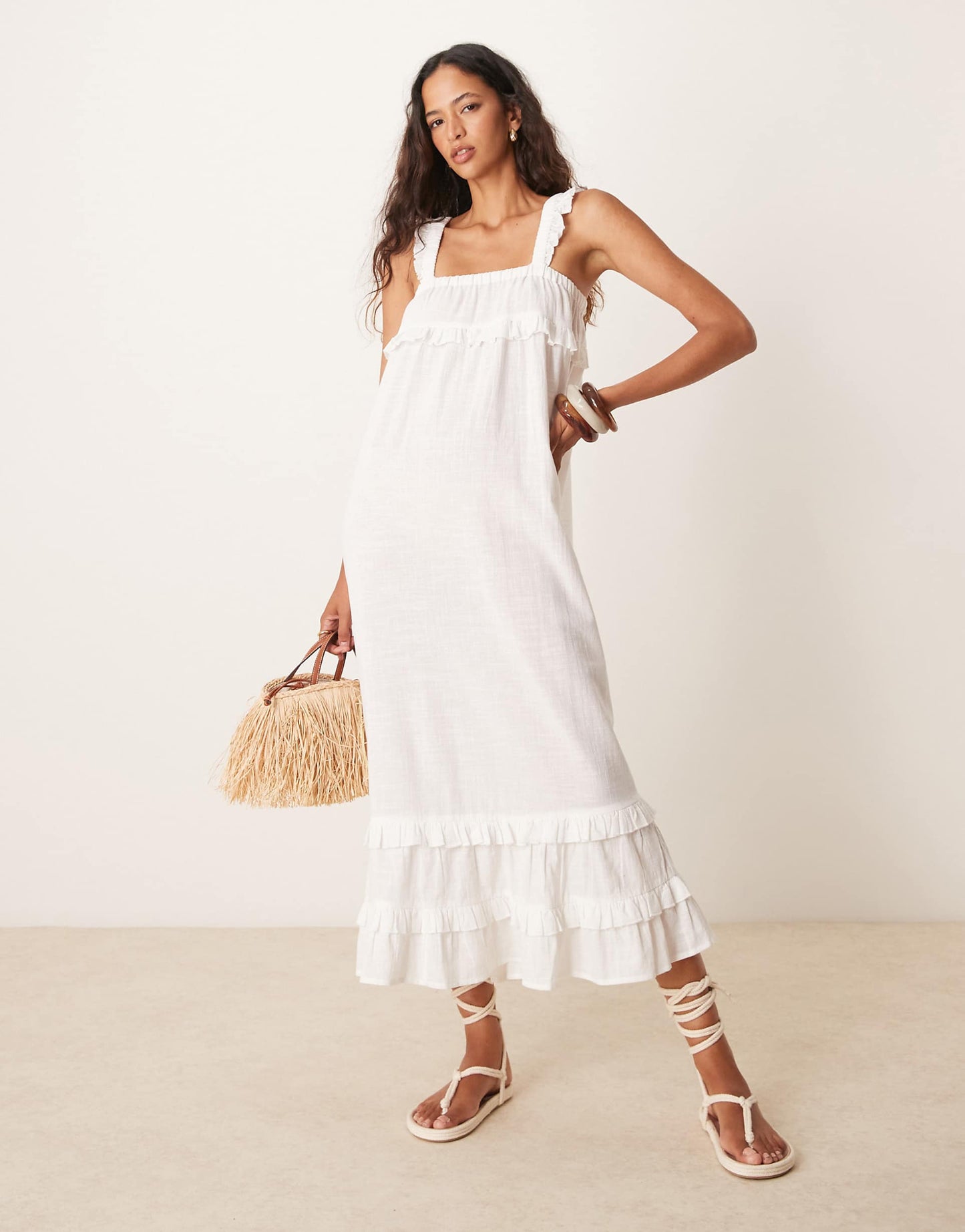 Ruffle Maxi Beach Dress