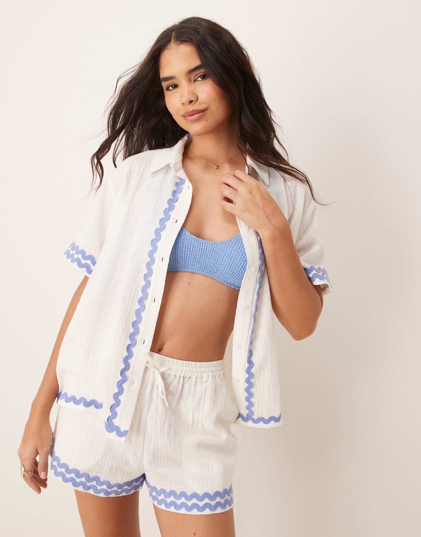 Ric Rac Trim Beach Short Co-Ord