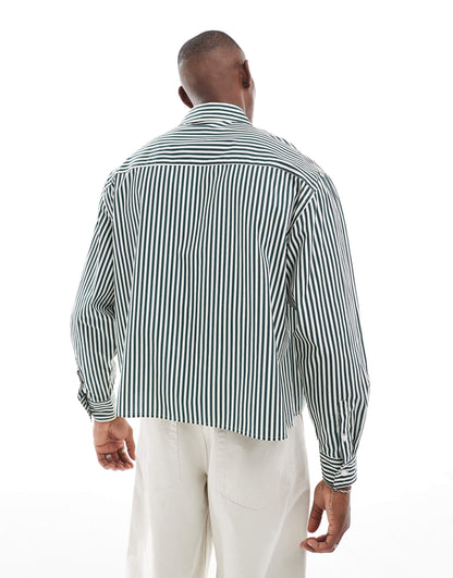 Oversized Boxy Shirt With Embroidery