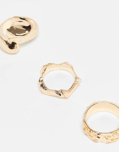 3 Pack Molten Ring Set