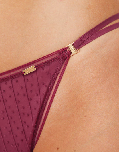 Maya Flocked Thong