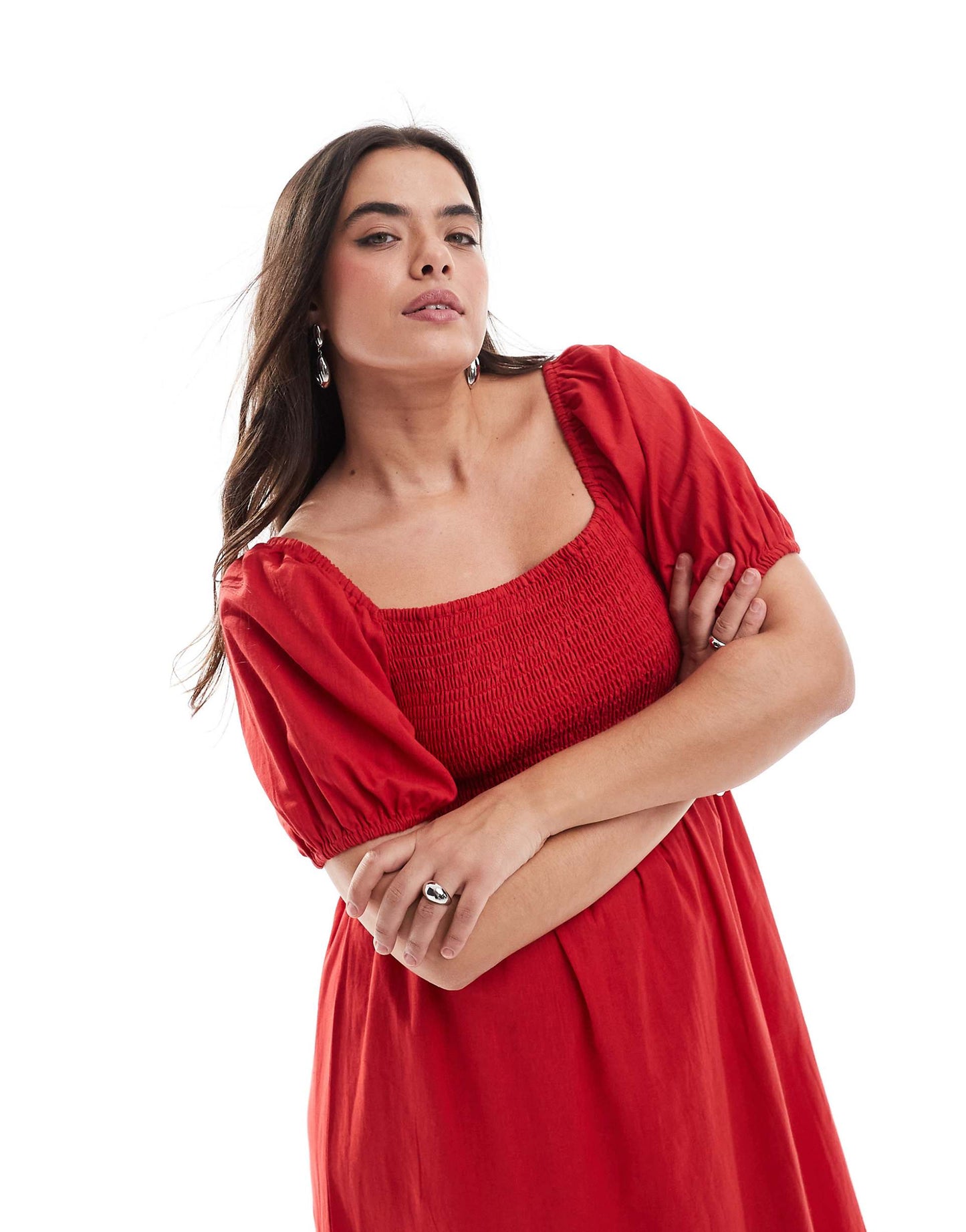 Exclusive Puff Sleeve Maxi Beach Dress