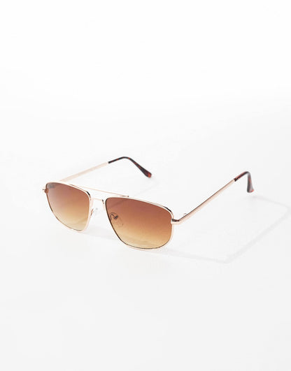 Slim Metal Aviator Sunglasses