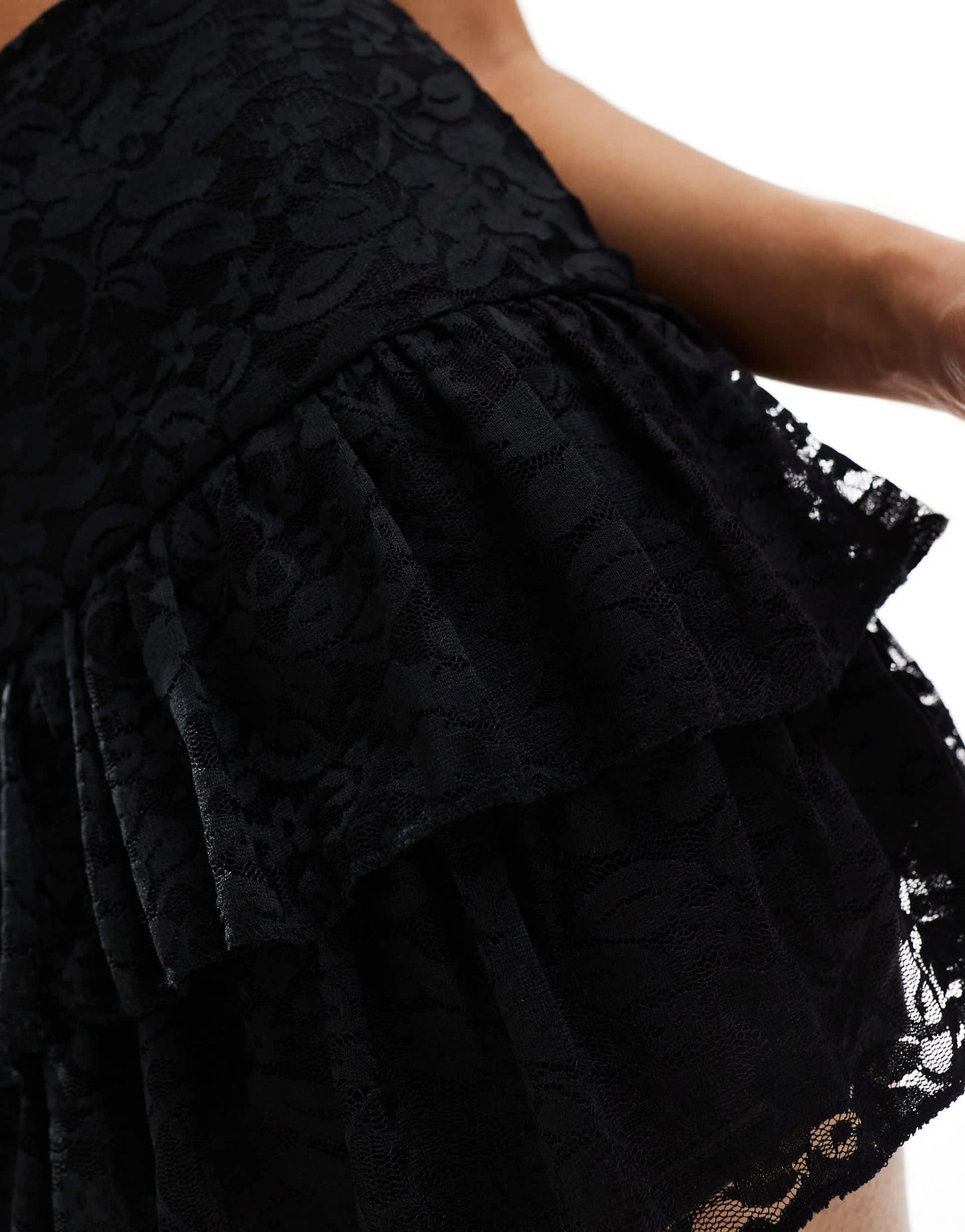 Lace Frill Mini Skirt
