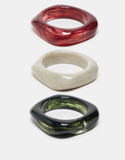 Pack Of 3 Resin Bangles