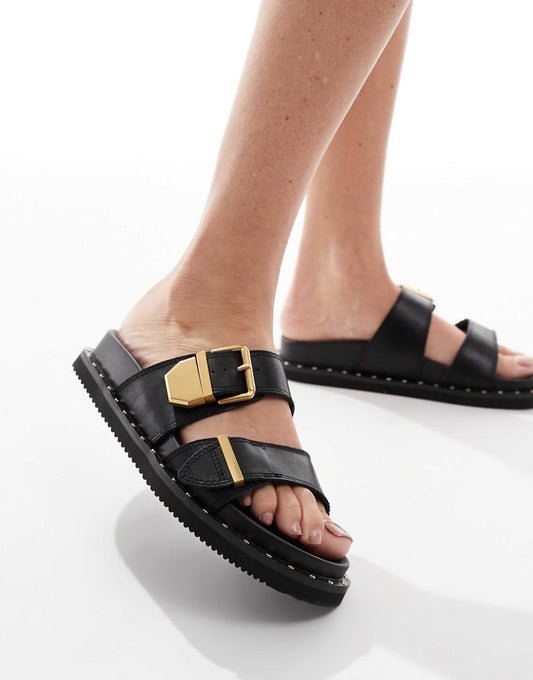 Elyna Double Buckle Footbed Sandals