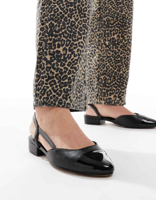 Clementinne Slingback Flats With Toe Cap