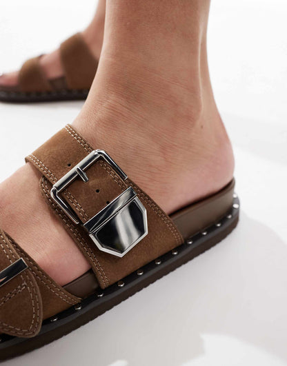 Elyna Double Buckle Footbed Sandals