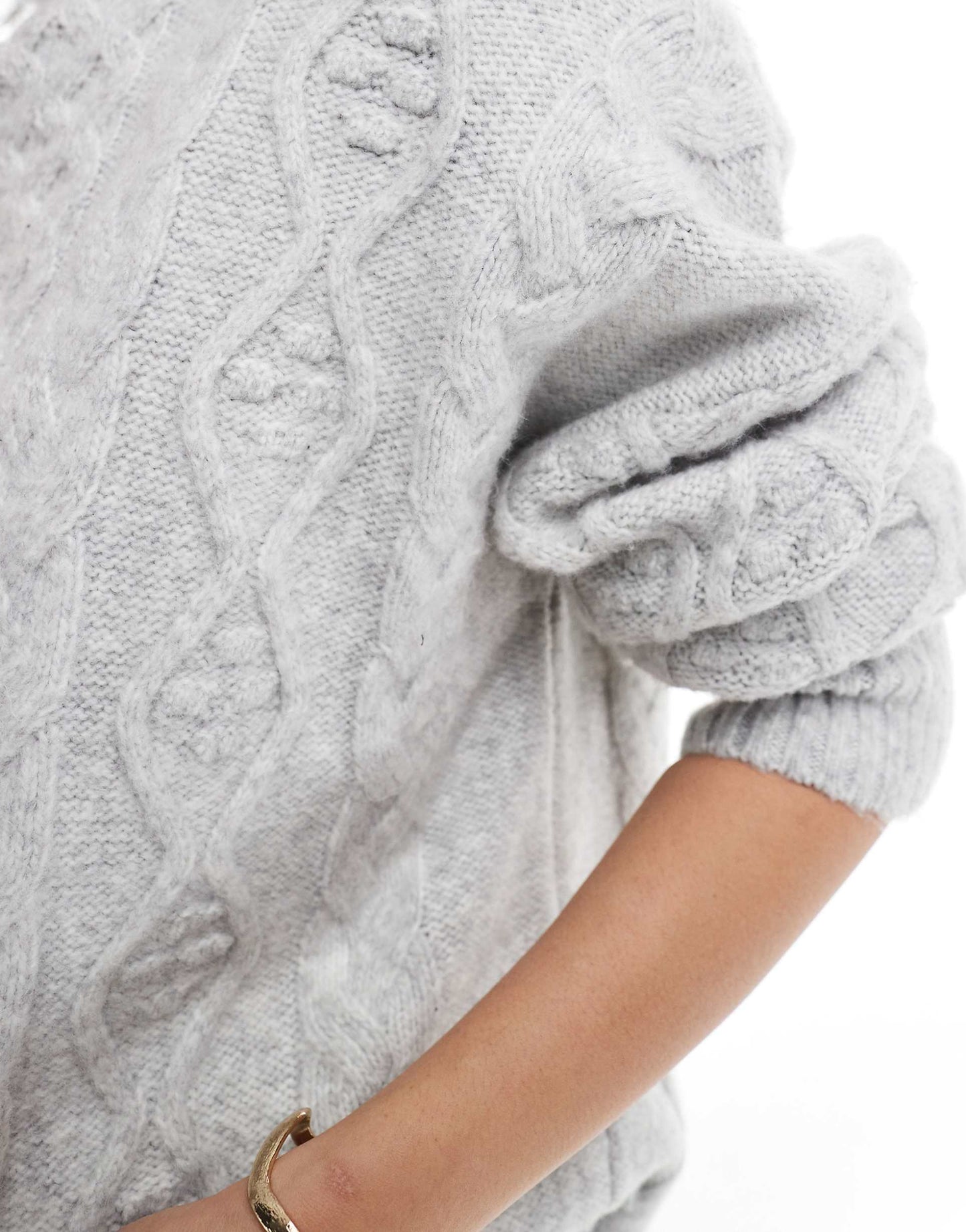Cable Knit Long Sleeve Knitted Jumper