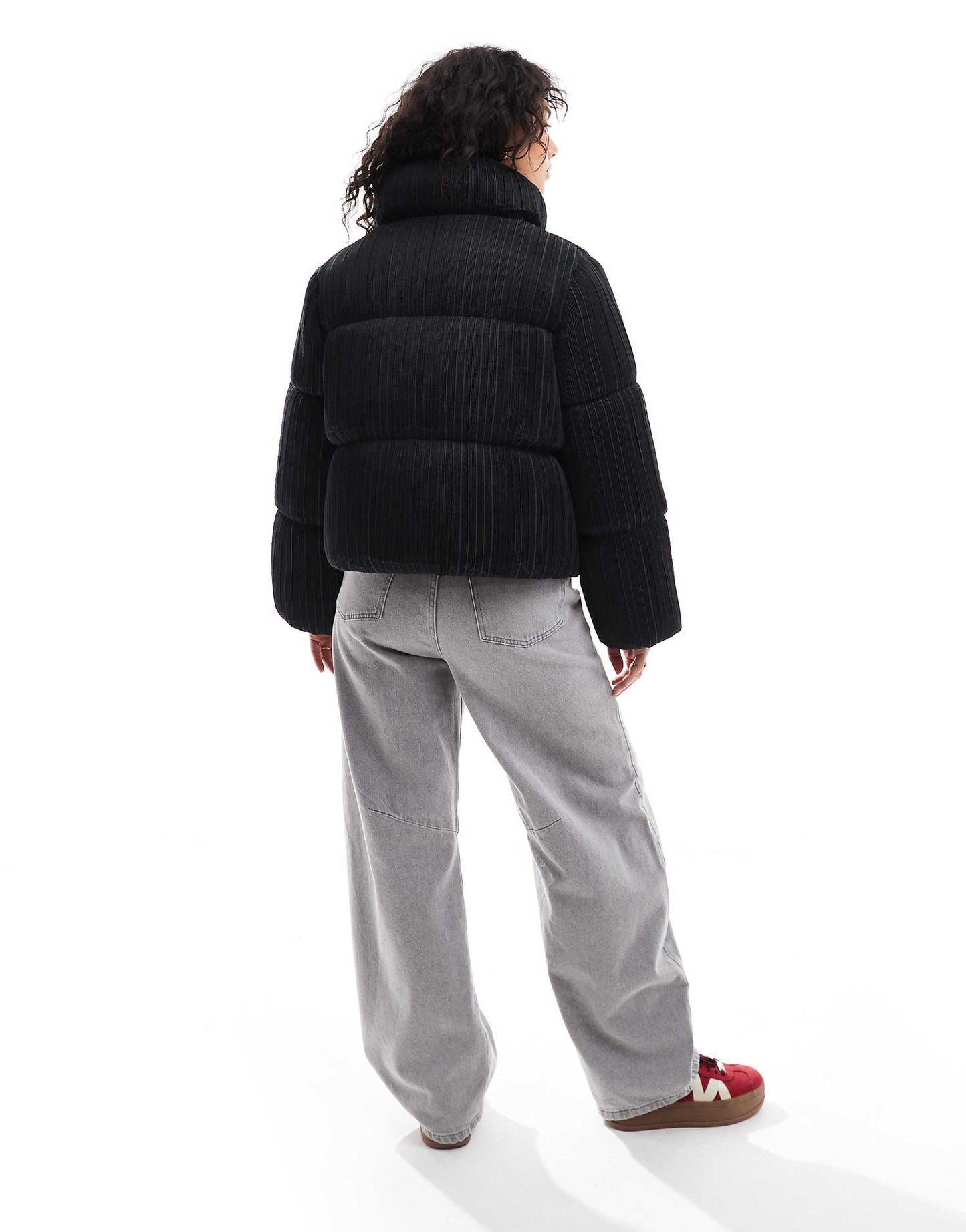 Crinkle Satin Puffer Jacket