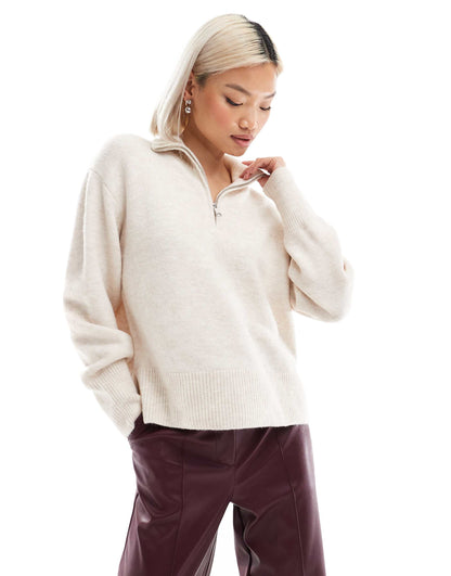 Half Zip Knitted Jumper