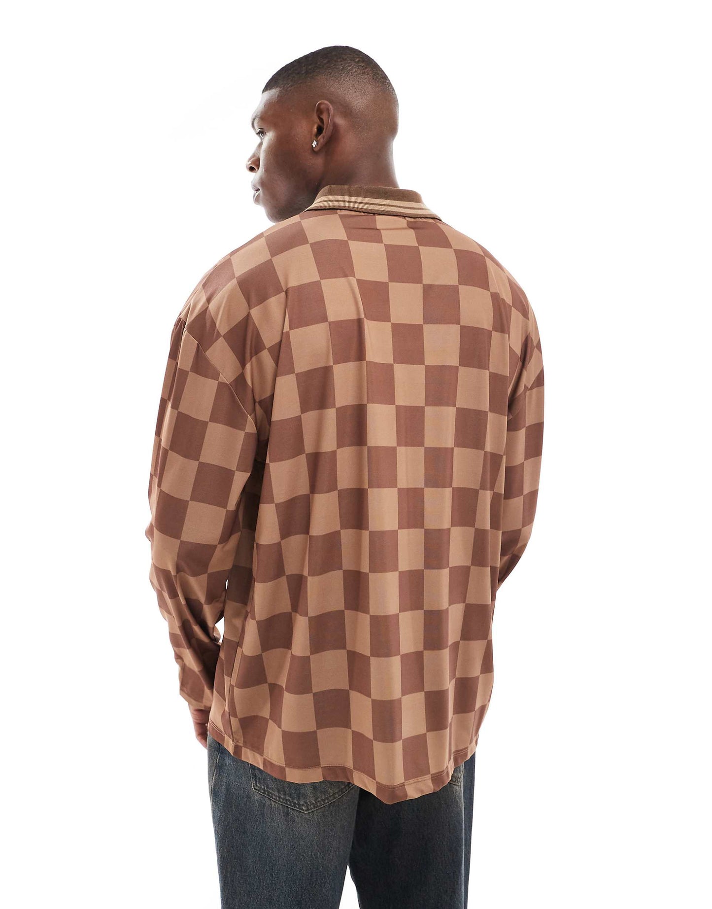 Oversized Long Sleeve Polo With Paraiso Chest Print