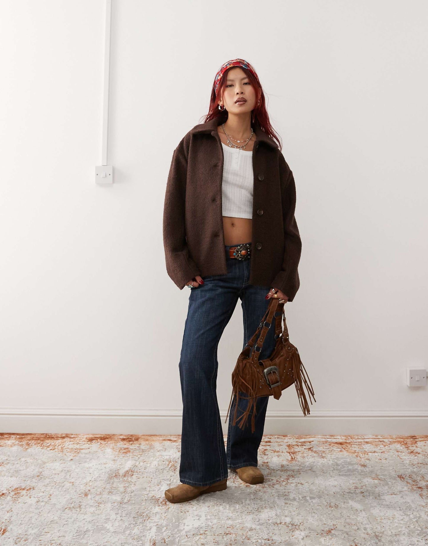 Textured Jacket With Collar
