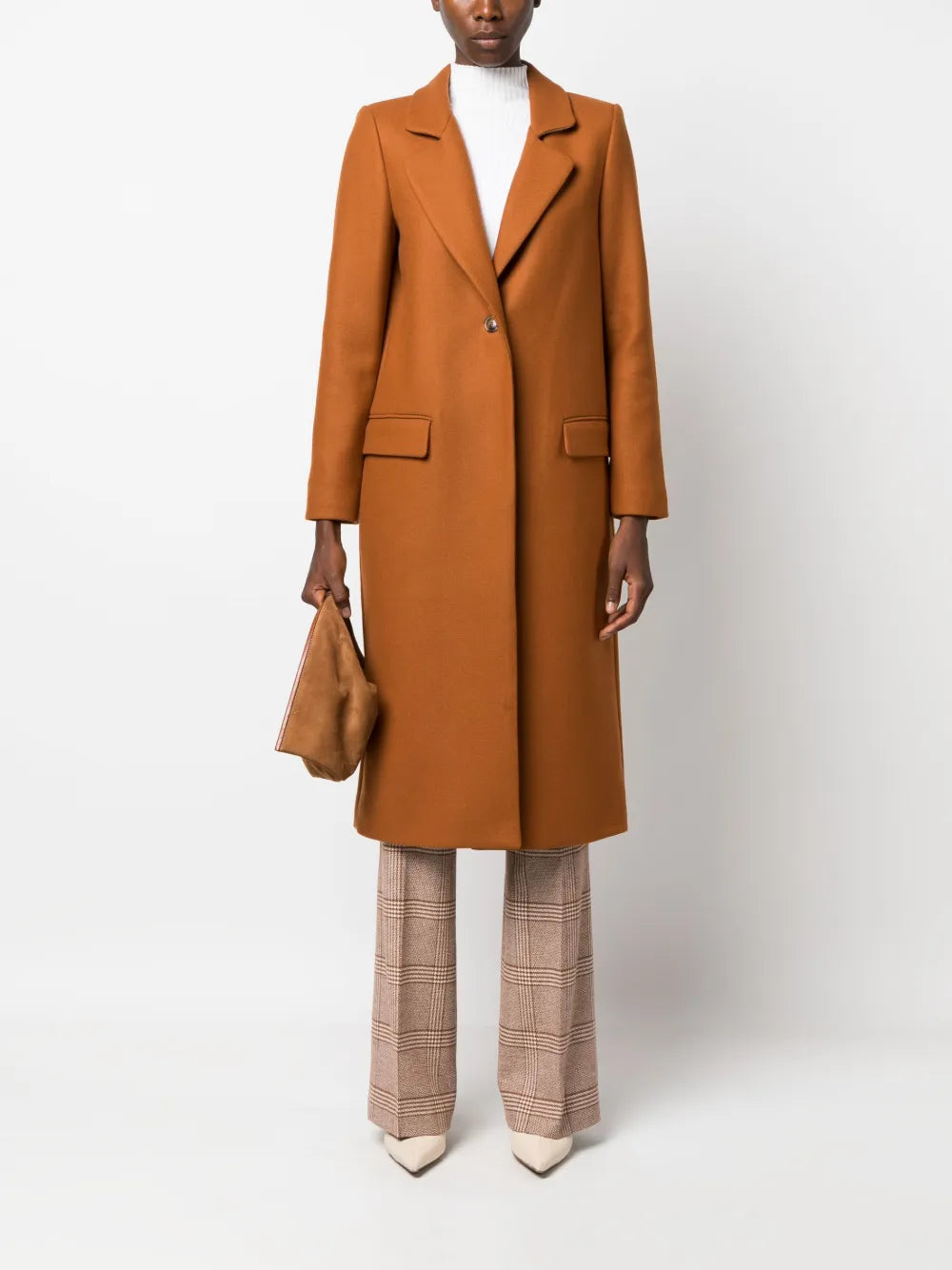 Single-Breasted Belted Coat