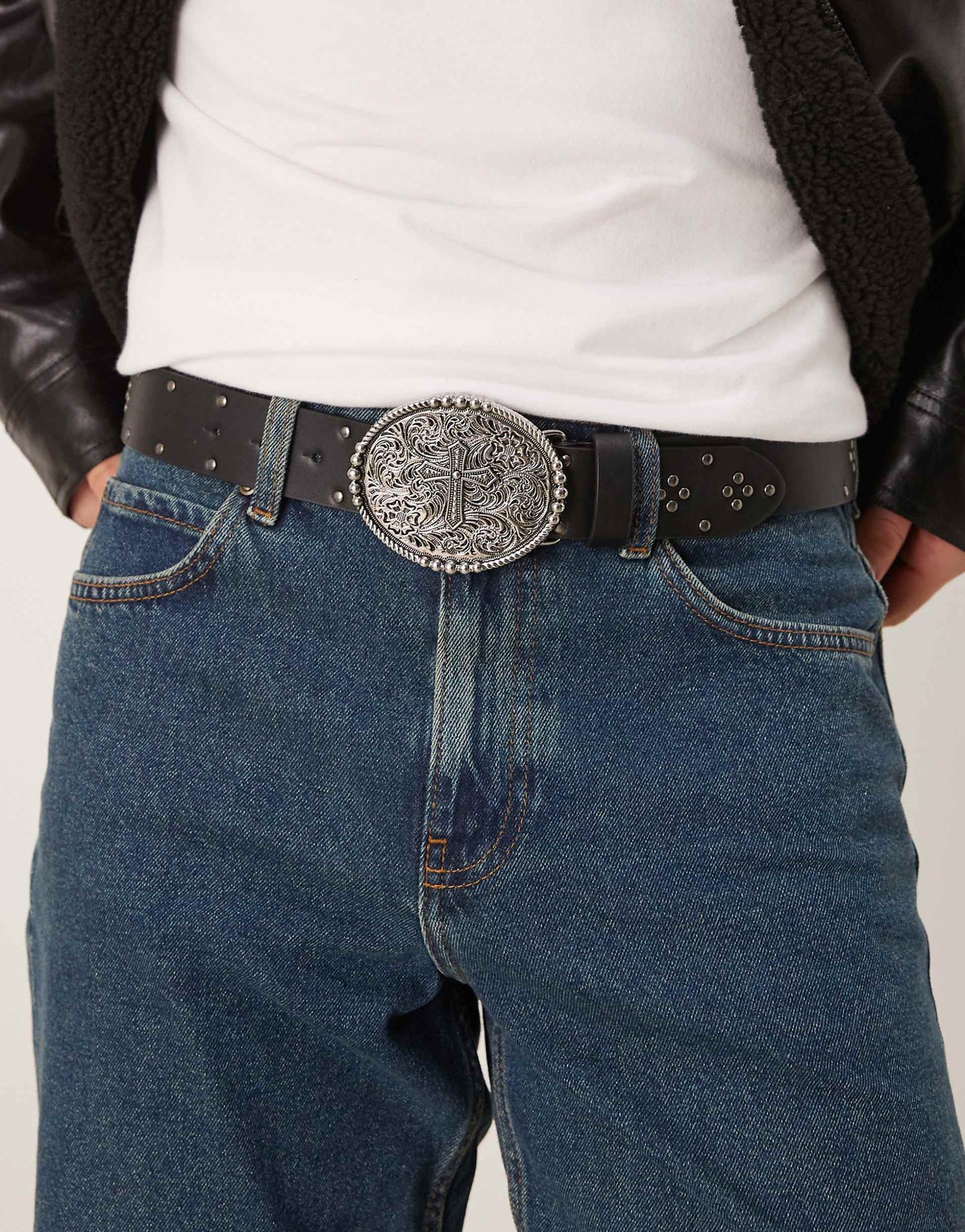 Cross Statement Buckle Belt