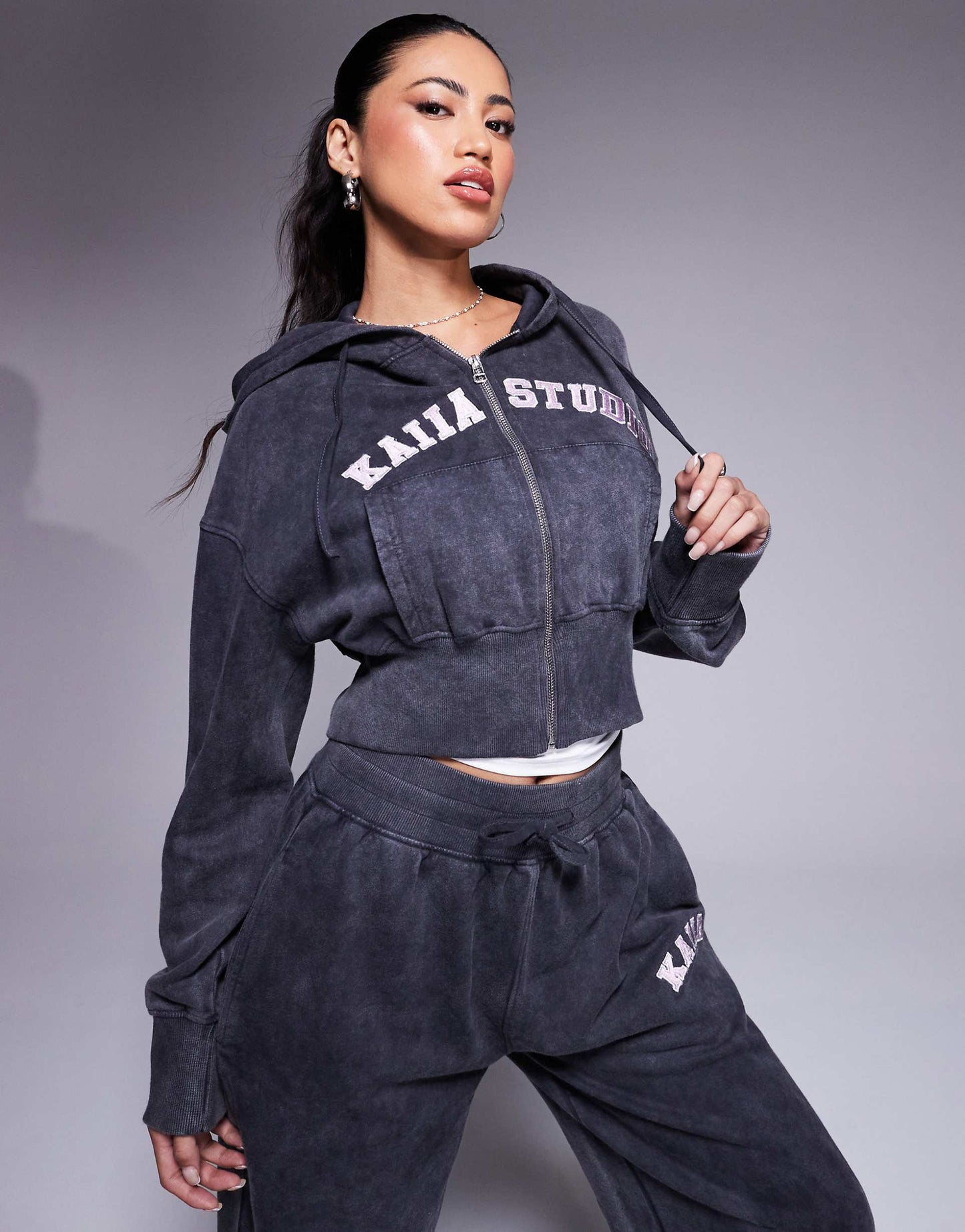 Studio Fitted Zip Up Hoodie Co-Ord